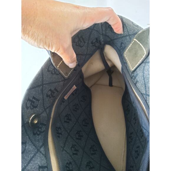 Vintage Dooney& Bourke blk & gray signature shoulder bag old money Regencycore - Picture 10 of 12